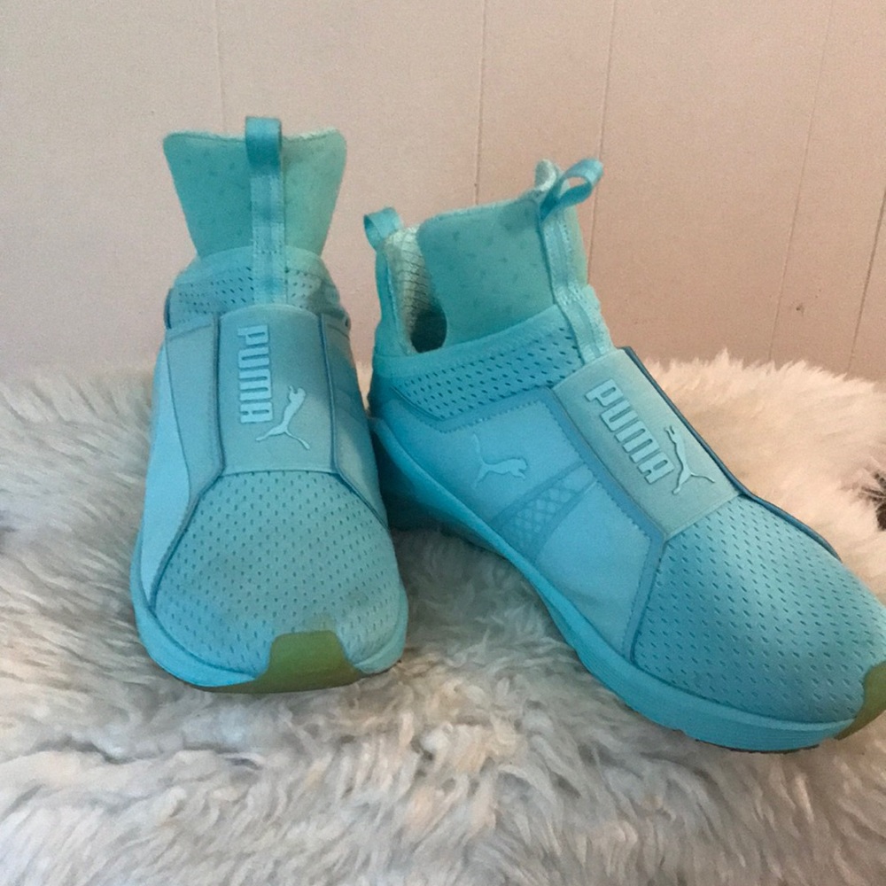Teal Puma Basketball Sneakers 8
